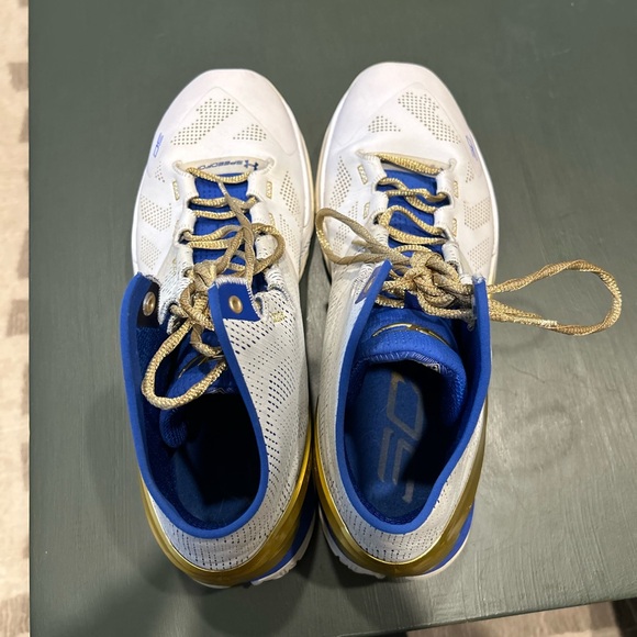 Under Armour Curry 2 All-Star 2015 White/Blue/Gold Mens basketball - Picture 16 of 16